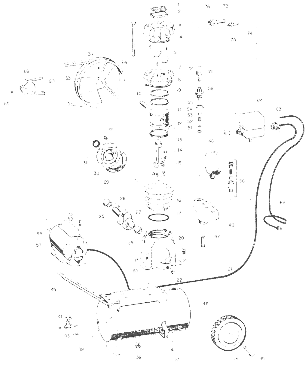 Air-Compressor Parts Diagram and Parts List for VS2144  Campbell Hausfeld Compressor